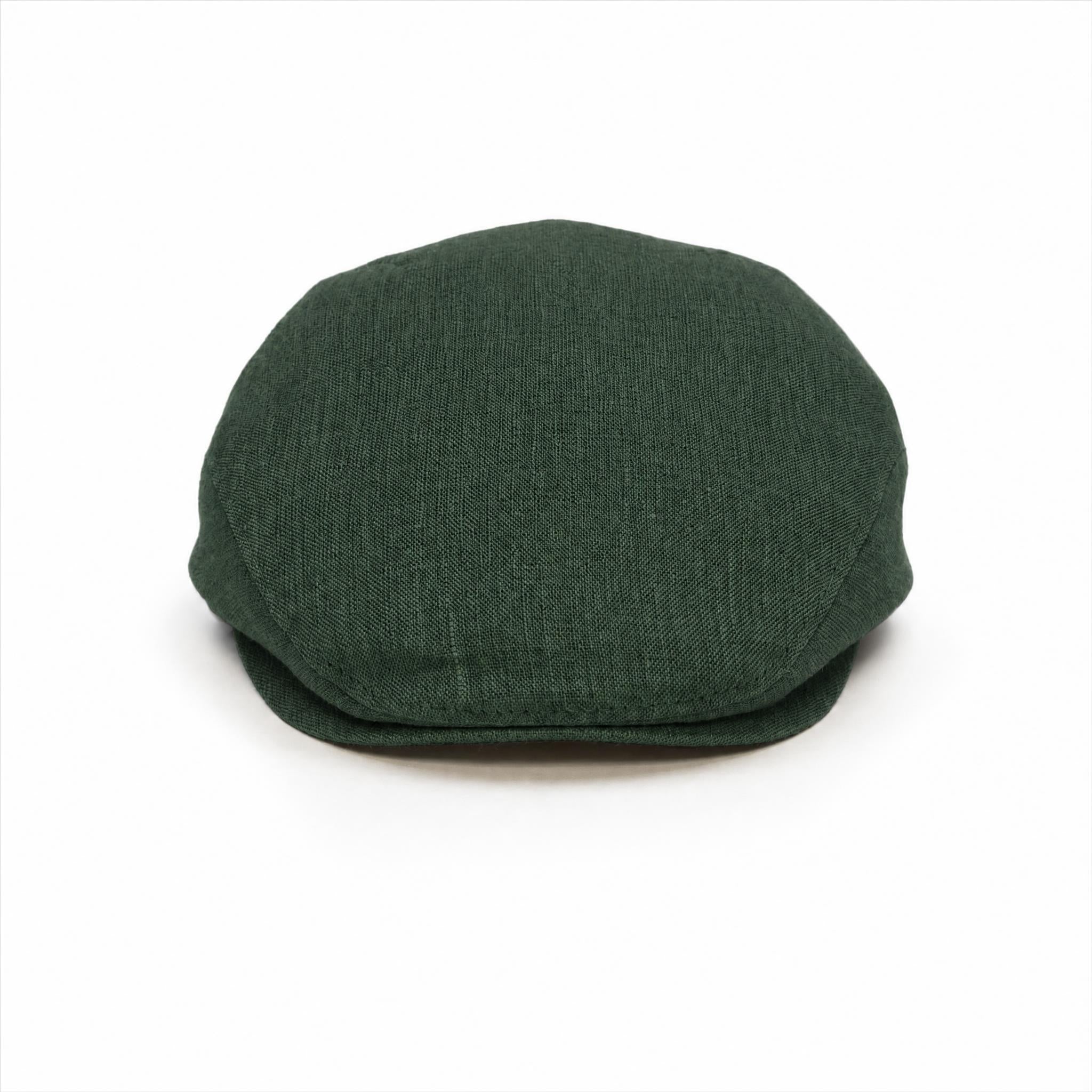 🎁 Forest Green - Linen Cap (100% off)