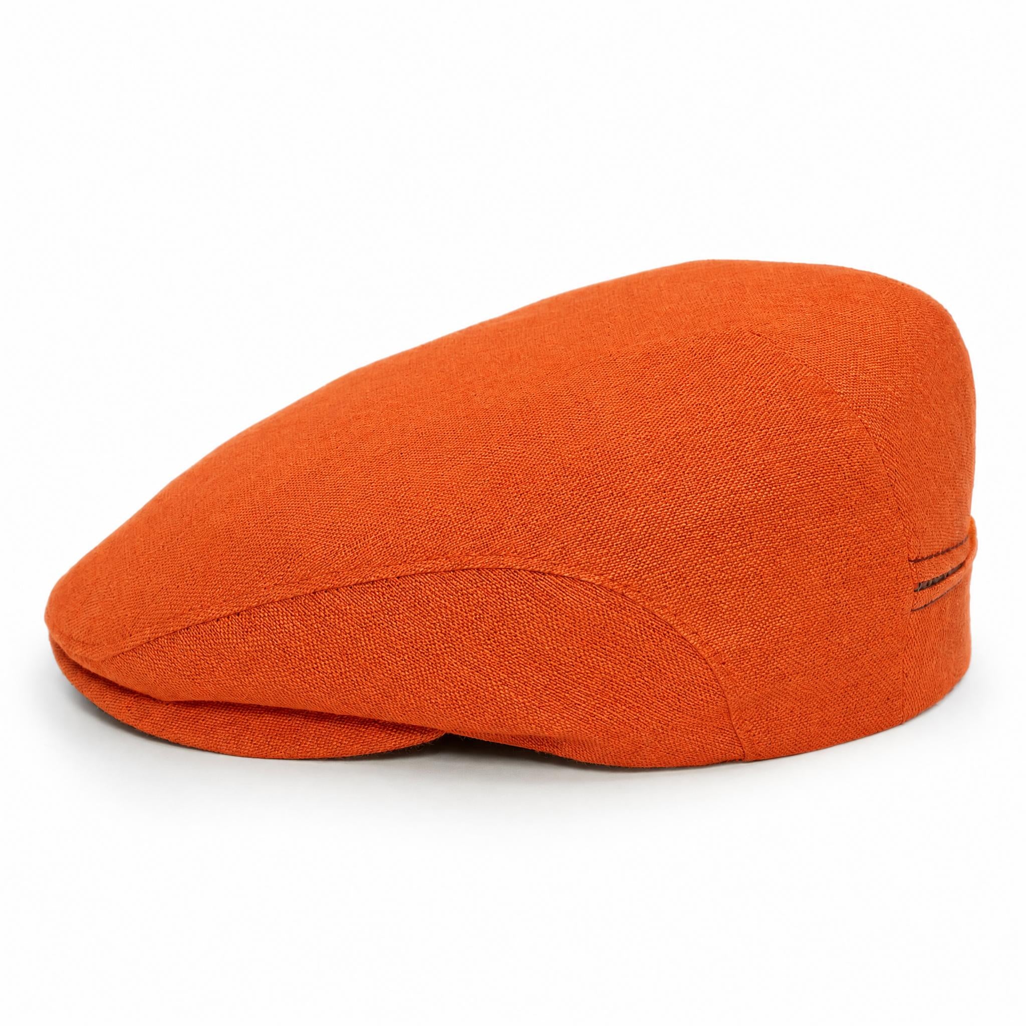 🎁 Lava Orange - Linen Cap (100% off)