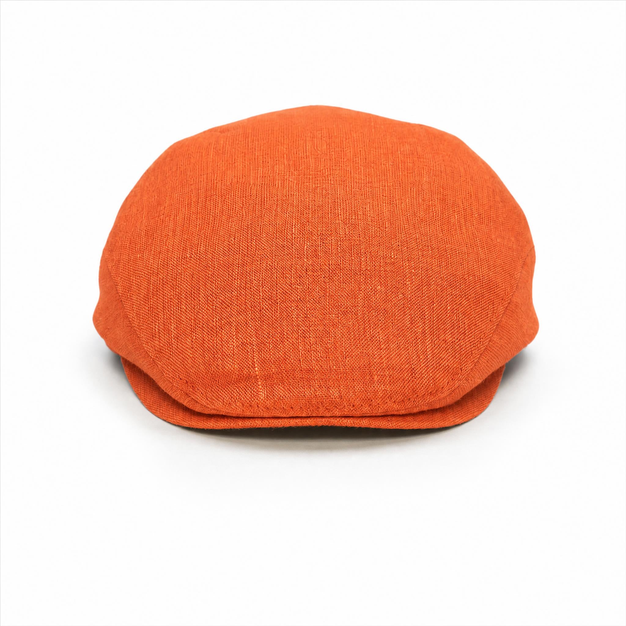 🎁 Lava Orange - Linen Cap (100% off)