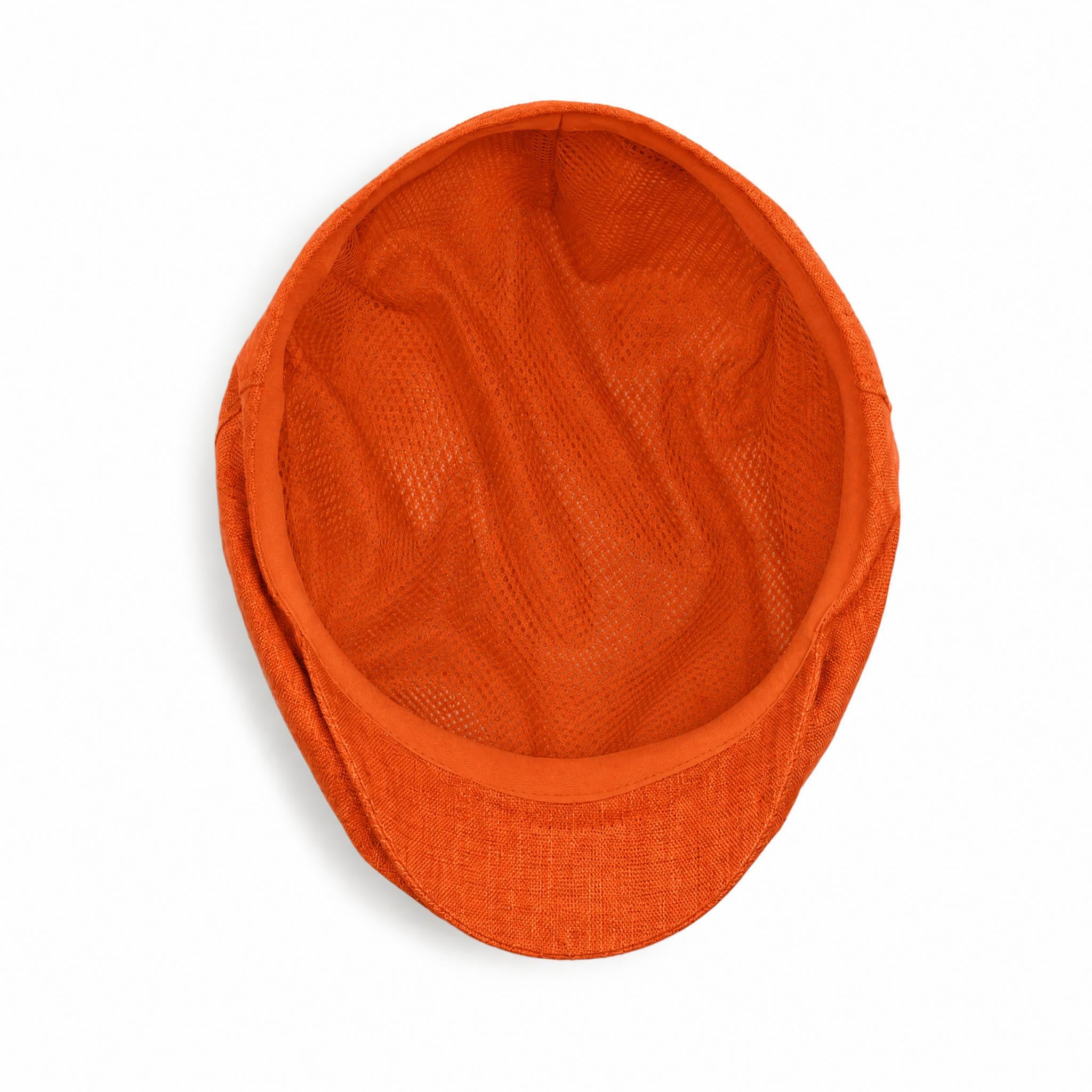 🎁 Lava Orange - Linen Cap (100% off)